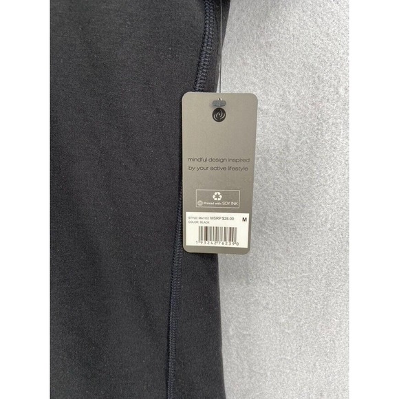 NWT Apana T-Shirt Mens Sz Medium Black Crew Neck Athletic Casual Short Sleeve - Picture 2 of 11